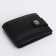 Male purse on a magnet, black color