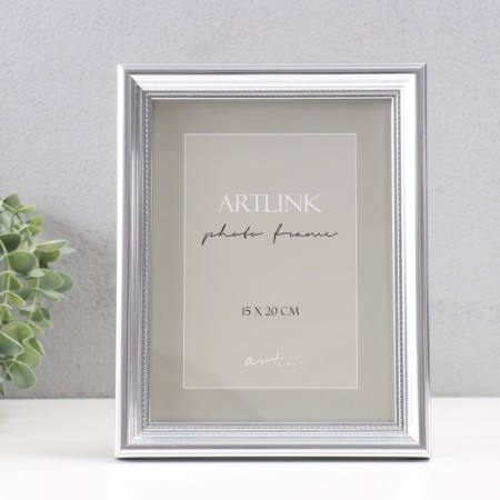 Photo frame Plastic "Gala" 15x20 cm, silver (plastic screen)