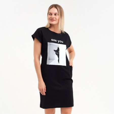 Women's dress See You, Black Color, size 50
