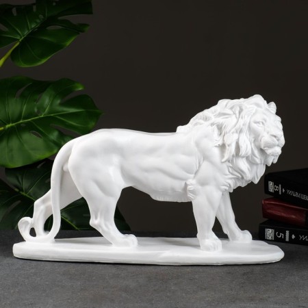 Figure "Leo Walking" White, 45x14x27cm-1