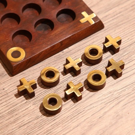 Game table "Cross-cuts" 12.5x12.5x1 cm, tree shisham-3