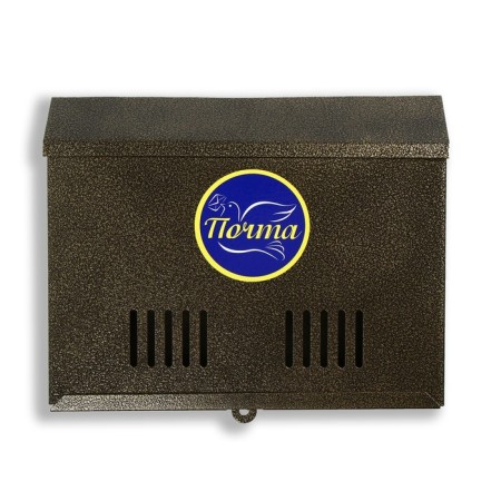 Mail box without a lock (with a loop), horizontal "wide", bronze-6
