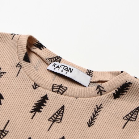 New Year. Pajama nursery (longshit and trousers) KAFTAN "Christmas trees" R.28 (86-92)-7