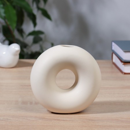 VAZA Ceramics Table "Lind" White, 12x5x11.5 cm