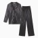Female pajamas (shirt, trousers) kaftan "strip", black, r.52-54