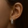 Cooping earrings Xuping blindness, white color in gold, d = 1.7 cm