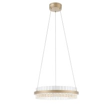 Suspension lamp ST LUCE. SL383.203.01. Cherio. 1x34 W, LED, 3000K, 1983 LM, 46x46 cm, golden color
