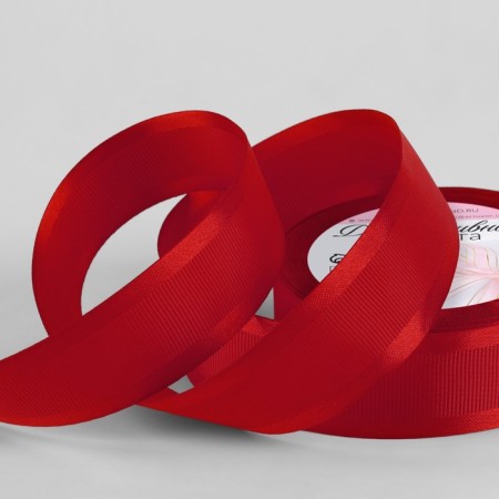 The tape is decorative, repression/satin, 25 mm, 9.1 ± 0.5 m, red No. 26