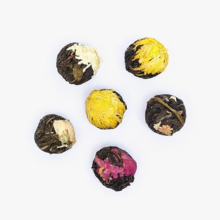 Chinese bound green tea, 50 g (+ - 5 g), 6 pcs, flower mix-1