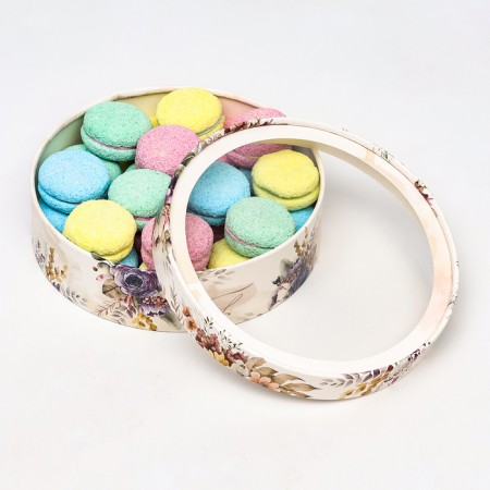 Box for Makarun tube with the window "Cloud Bouquet", 20 x 6 cm-2