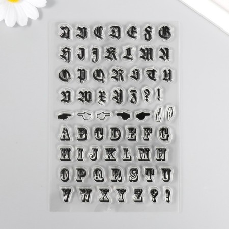 Stamp for creativity Silicon "Letters and Points" 16x11 cm