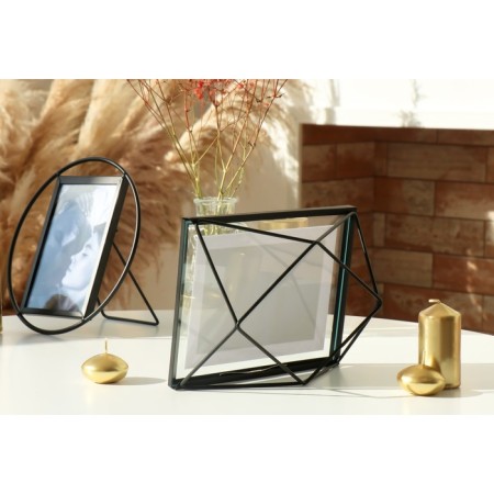 Photo frame Metal in 1 photo 10x15 cm "Loft. 3D Line" Black 20x15x6 cm-6