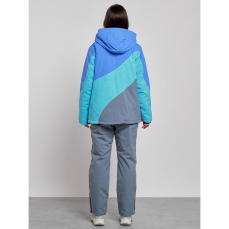 Ski costume Women Winter, size 60, blue color-3
