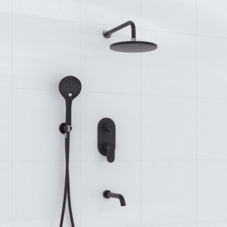The shower system wasserkraft a177471, built -in, tropical shower, shower, black