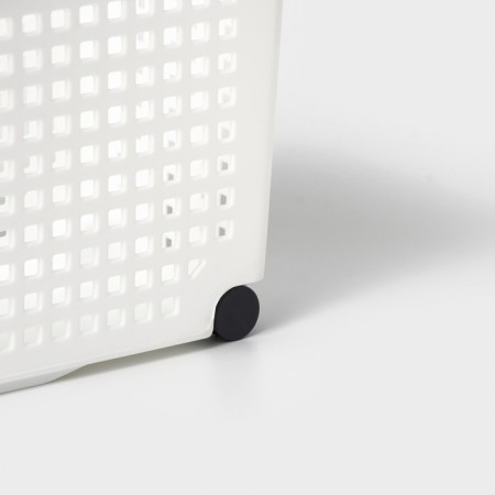 Container for storage Economic "Loft", 3 l, 35.5 × 13 × 17 cm, on wheels, white color-1
