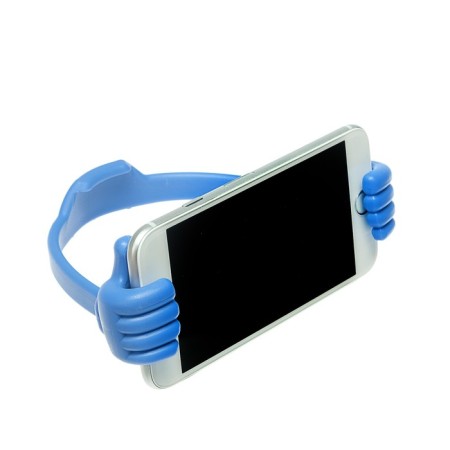 Luazon phone stand, in the form of hands, adjustable width, blue-2