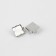 Holnita "Square", 10 × 10 mm, 4 mounts, 50 pcs, silver color