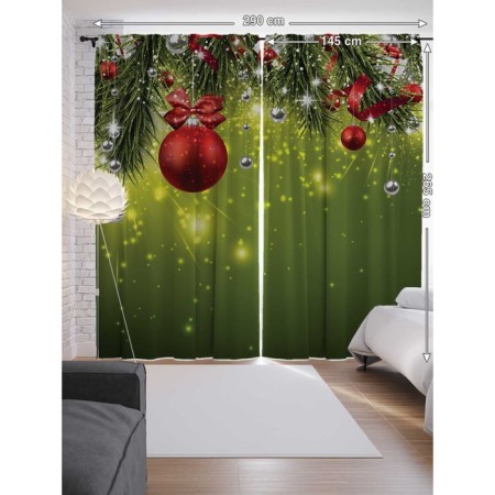 Photostes "Sparkling New Year tree", Saten, size 145x265 cm, 2 pcs-1