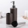 A dispenser for a detergent with a “minimum” brush, 400 ml, brown color
