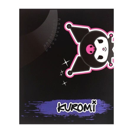 Notebook of 48 sheets in the Kuromi cage, covered cardboard, foil embossing, whiteness 92%, block 60 g/m2, mix-3