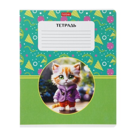 Notebook 18 sheets in a cage on a clip "Little Fluffs", mix-6