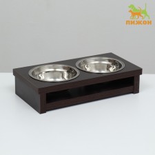 Animal feeder is double, 2 x 250 ml, 29.2 x 15 x 6.7 cm