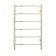 Domoterm water heated towel rail "Laura" P6, 500x800 mm, gold