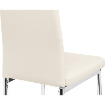 Stool on the metal frame DC2-001 Metal/Eco-leather, chrome/beige 41x45x96 cm-5