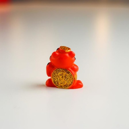 Souvenir Polystone "Tiger Stead with Golden Coin" MIX 3x1.5x2.7 cm-4