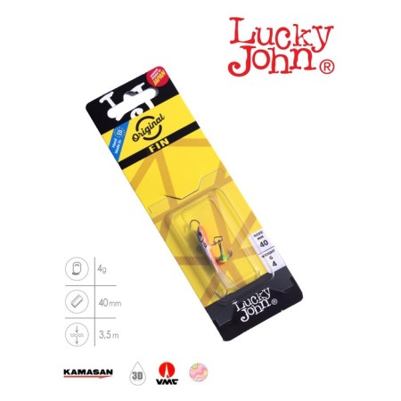Balancir Lucky John Fin 3 + tee, 4 cm, color 45h blister-5