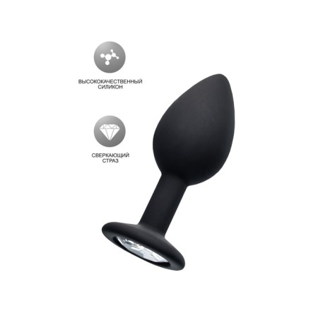 Anal plug Popo pleasure by toyfa with a rhinestone S, 7.2 cm, D 2.8 cm, 25 g-9