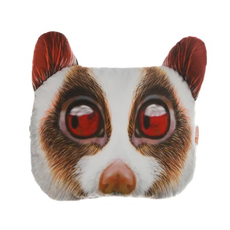Pillow on the headrest Matech Animals Line, Loris, 30 x 25 x 10 cm, white, sand-2