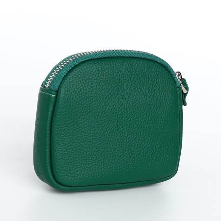 Lightning purse on a zipper, green color-1