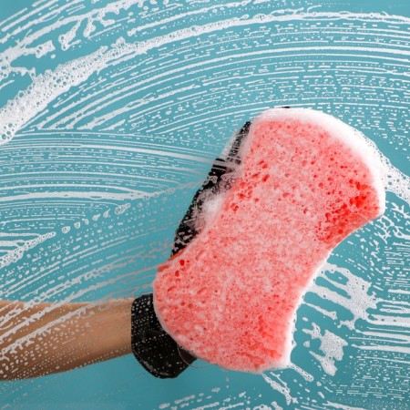 Car sponge "Shine", two -layer, 180 x 100 x 50 mm-12