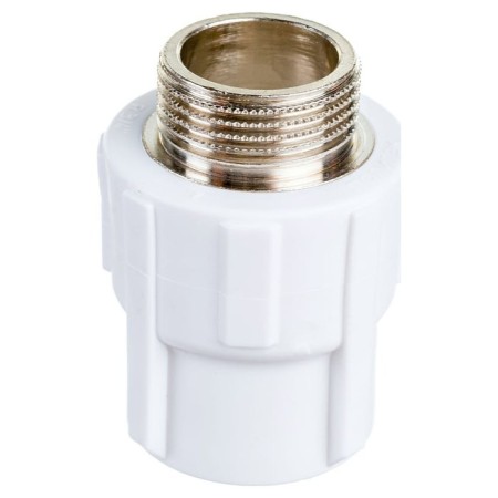Combined "Politek" coupling, polypropylene, 25 mm x 3/4 ", external thread-1
