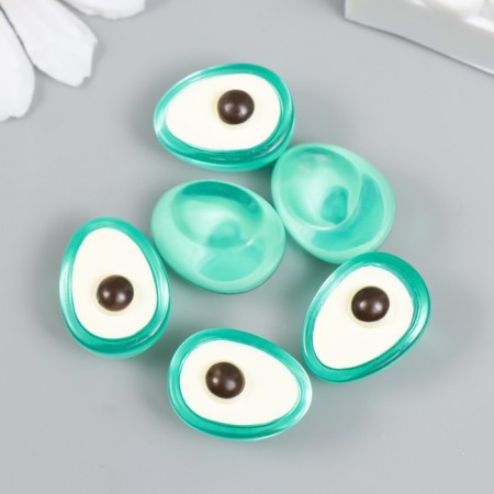 Decor for the work of acrylic "avocado" set 6 pcs green 1.5x1.5x1.6 cm-2