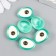 Decor for the work of acrylic "avocado" set 6 pcs green 1.5x1.5x1.6 cm