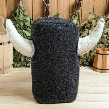 Set of bath 4 items "Viking" hat, rug, portfolio, mittens-1