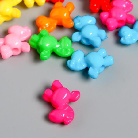 Beads for creativity plastic "Bright horses" set 60 pcs 1.5x1.5x0.6 cm-2