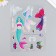 Plastic sticker "Dress the doll. Mermaid" 15x20 cm