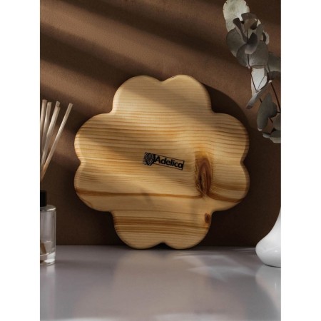 Menzhitsa Author Adelica "Heart", 22 × 22 × 2.5 cm, a whole array of cedar, Milk color-2