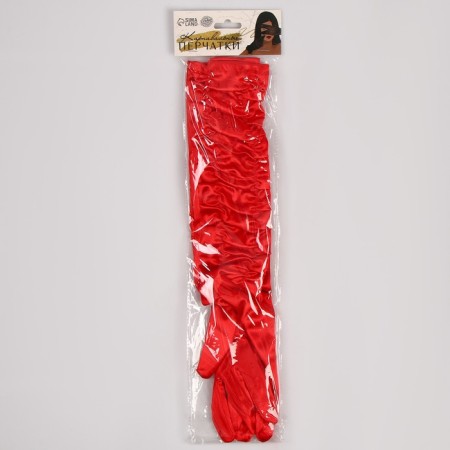 Carnival accessory - gloves with assembly, red color-4