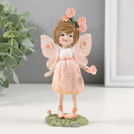 Souvenir Polystone "Girl Feja with flowers in her hair" 7.5x5x14.5 cm