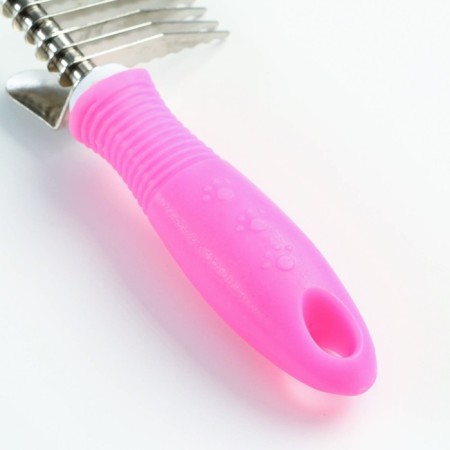 Side Colluster "Comfort" 9 blades, non -slip rubber pen, pink-4