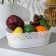 Vase for bread and fruits "Opener", 14 cm x 22 cm x 8 cm, white color