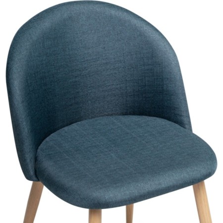 ALDO Metal Carcass stool stained metal/fabric, natural/blue 50x50x77.5 cm-4