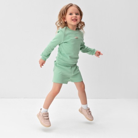 Kidsa (sweatshirt, shorts) minku, green color, height 116 cm-3