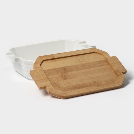 Bellatenero heat -resistant baking form, 1000 ml, 25.6 × 14.9 × 6.2 cm, white color-6