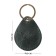 Leather keychain for a car key, label, drop, genuine leather, green, deer