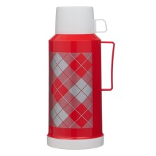 Thermos 1.8 l, with a glass flask, retains heat 10 hours, 15 x 33 cm, red